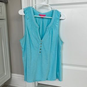 Lilly Pulitzer Cyan Blue Tank top XL